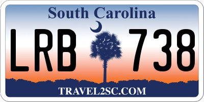 SC license plate LRB738
