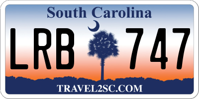 SC license plate LRB747