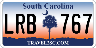 SC license plate LRB767