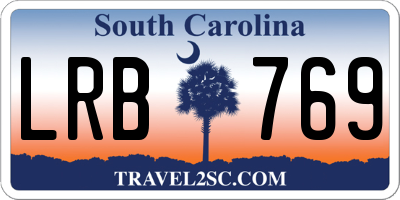 SC license plate LRB769