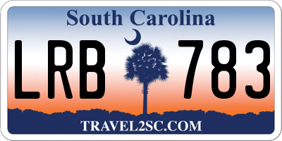 SC license plate LRB783