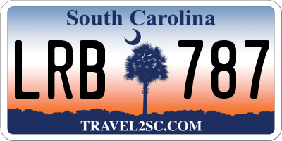 SC license plate LRB787