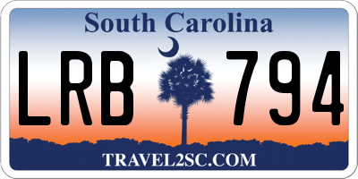 SC license plate LRB794