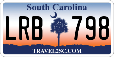SC license plate LRB798