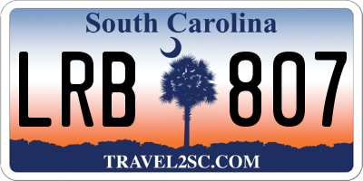SC license plate LRB807