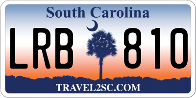 SC license plate LRB810