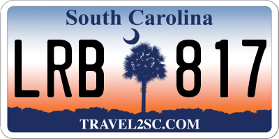 SC license plate LRB817