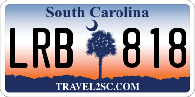 SC license plate LRB818