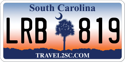 SC license plate LRB819