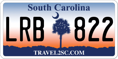 SC license plate LRB822
