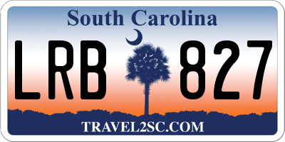 SC license plate LRB827