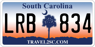 SC license plate LRB834