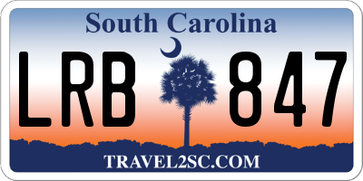 SC license plate LRB847