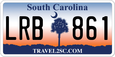 SC license plate LRB861