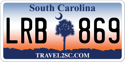 SC license plate LRB869