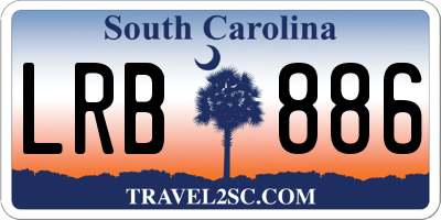 SC license plate LRB886