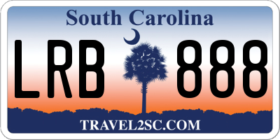 SC license plate LRB888