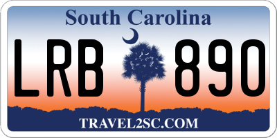 SC license plate LRB890