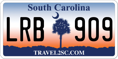 SC license plate LRB909