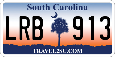 SC license plate LRB913