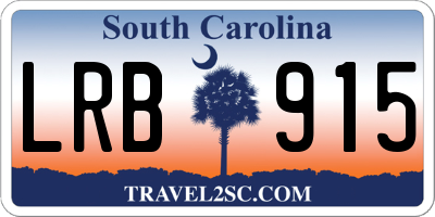 SC license plate LRB915