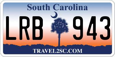 SC license plate LRB943