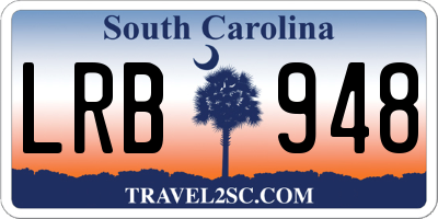 SC license plate LRB948