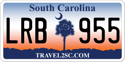 SC license plate LRB955