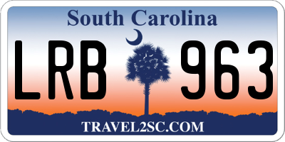 SC license plate LRB963