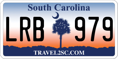 SC license plate LRB979