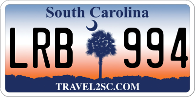 SC license plate LRB994