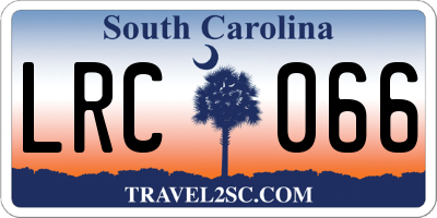 SC license plate LRC066