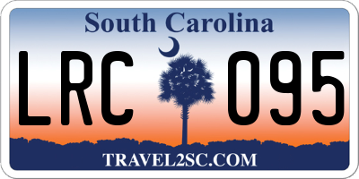 SC license plate LRC095