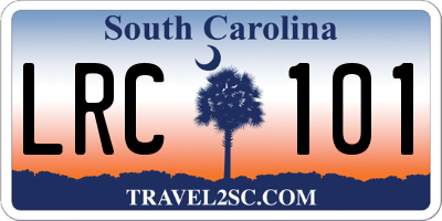 SC license plate LRC101