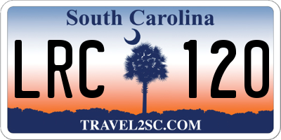 SC license plate LRC120