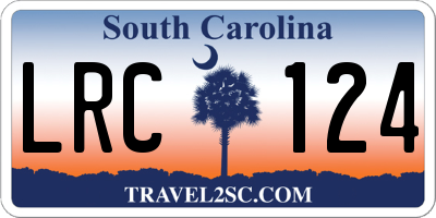SC license plate LRC124