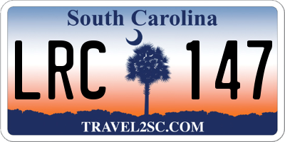 SC license plate LRC147