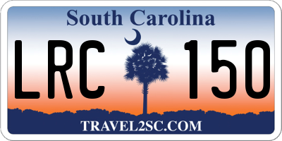 SC license plate LRC150