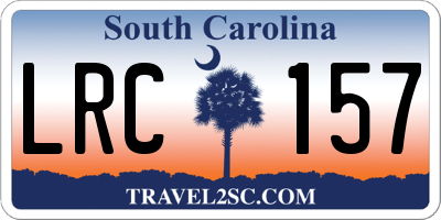 SC license plate LRC157