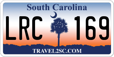 SC license plate LRC169