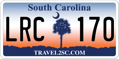 SC license plate LRC170