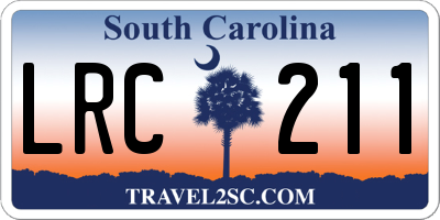 SC license plate LRC211