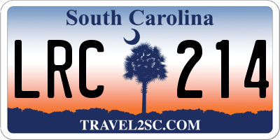 SC license plate LRC214