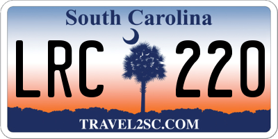 SC license plate LRC220