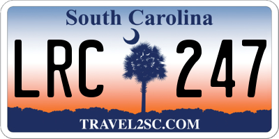 SC license plate LRC247