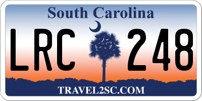SC license plate LRC248