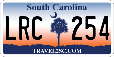 SC license plate LRC254
