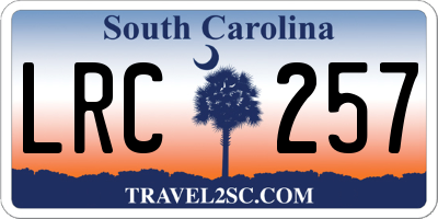 SC license plate LRC257