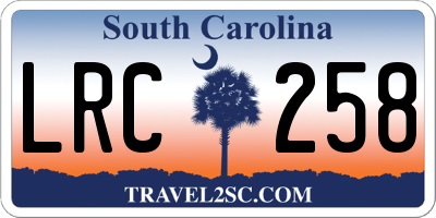 SC license plate LRC258
