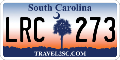 SC license plate LRC273